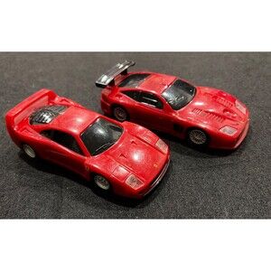 Rare Limited Shell V-Power Ferrari 1:38 Lot F40 & 575 GTC 2 Cars Red Pull Back
